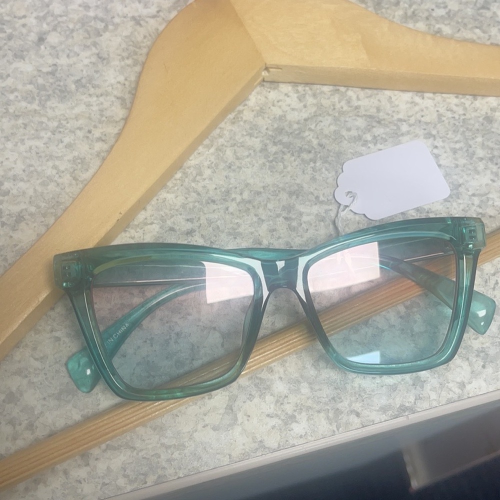 Turquoise Glasses Square frame